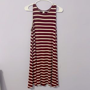 Red and white swing dress, size medium